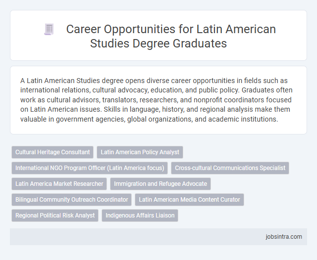 Career Opportunities for Latin American Studies Degree Graduates
