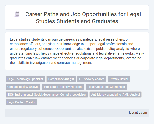 Career Paths and Job Opportunities for Legal Studies Students and Graduates