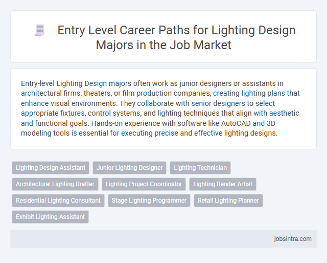 Entry Level Career Paths for Lighting Design Majors in the Job Market