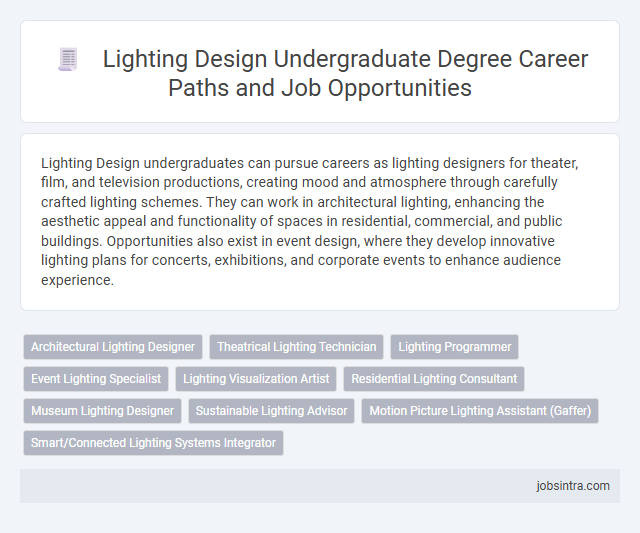 Lighting Design Undergraduate Degree Career Paths and Job Opportunities