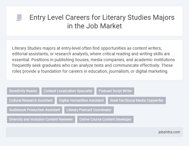 Entry Level Careers for Literary Studies Majors in the Job Market