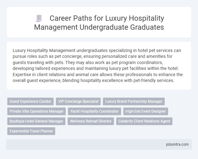 Career Paths for Luxury Hospitality Management Undergraduate Graduates