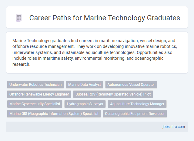 Career Paths for Marine Technology Graduates