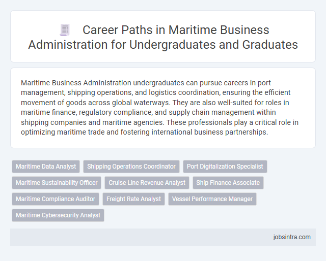 Career Paths in Maritime Business Administration for Undergraduates and Graduates