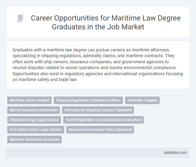 Career Opportunities for Maritime Law Degree Graduates in the Job Market