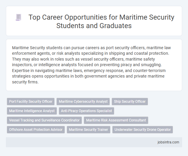 Top Career Opportunities for Maritime Security Students and Graduates