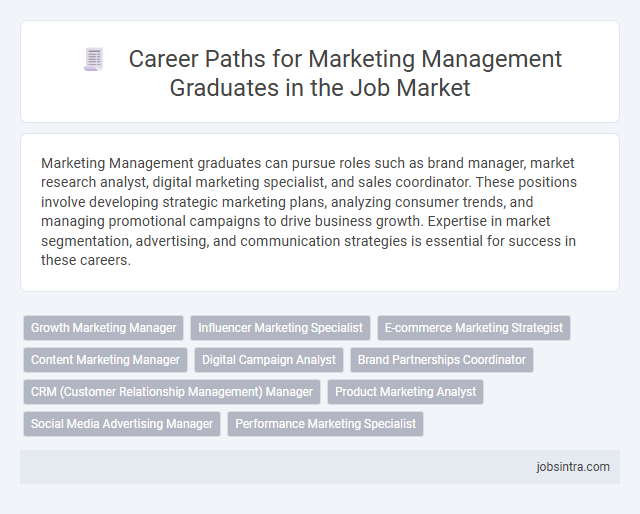 Career Paths for Marketing Management Graduates in the Job Market