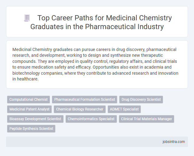 Top Career Paths for Medicinal Chemistry Graduates in the Pharmaceutical Industry