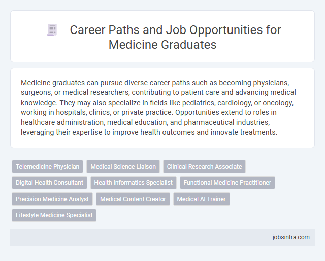 Career Paths and Job Opportunities for Medicine Graduates