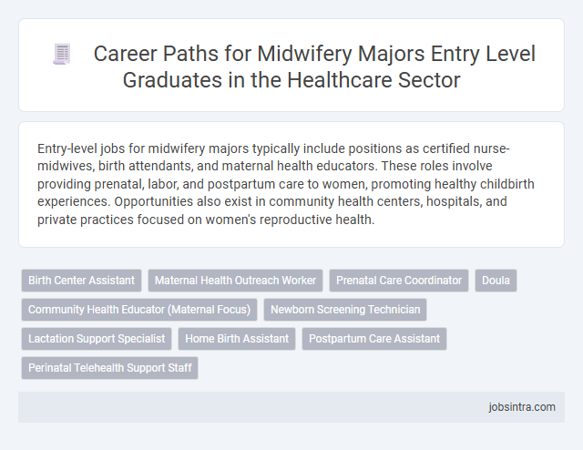Career Paths for Midwifery Majors Entry Level Graduates in the Healthcare Sector