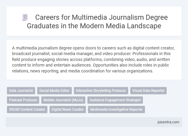 Careers for Multimedia Journalism Degree Graduates in the Modern Media Landscape
