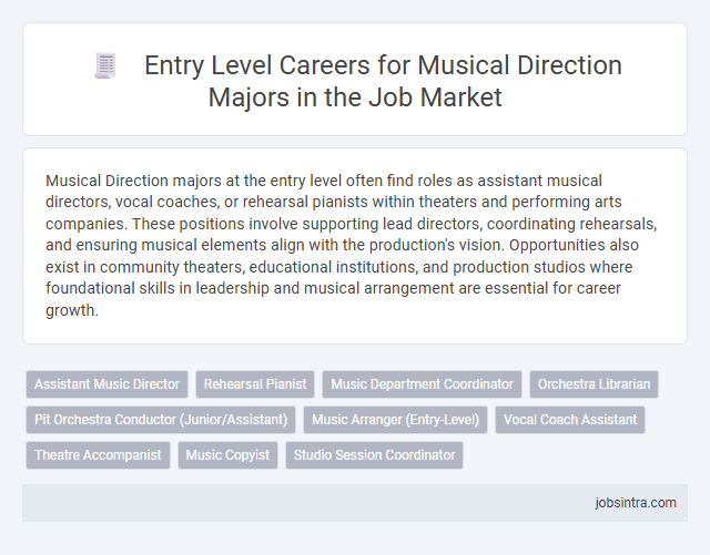 Entry Level Careers for Musical Direction Majors in the Job Market