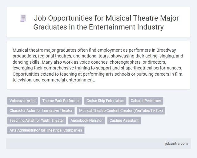 Job Opportunities for Musical Theatre Major Graduates in the Entertainment Industry