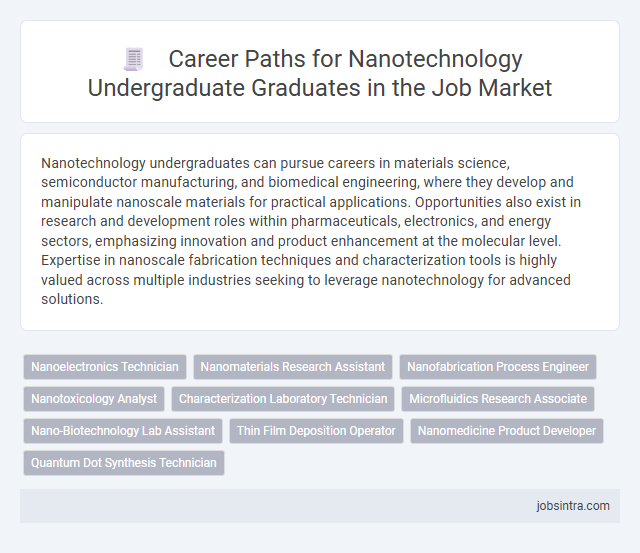 Career Paths for Nanotechnology Undergraduate Graduates in the Job Market