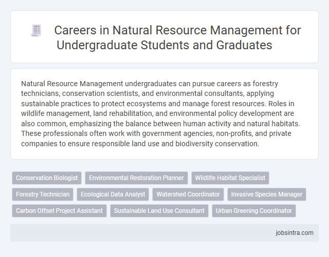 Careers in Natural Resource Management for Undergraduate Students and Graduates