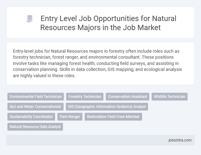 Entry Level Job Opportunities for Natural Resources Majors in the Job Market