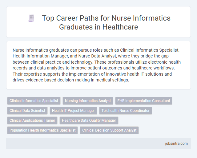Top Career Paths for Nurse Informatics Graduates in Healthcare