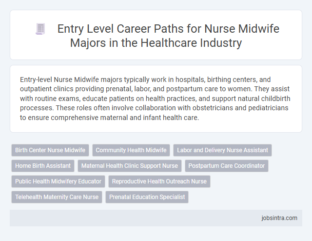 Entry Level Career Paths for Nurse Midwife Majors in the Healthcare Industry