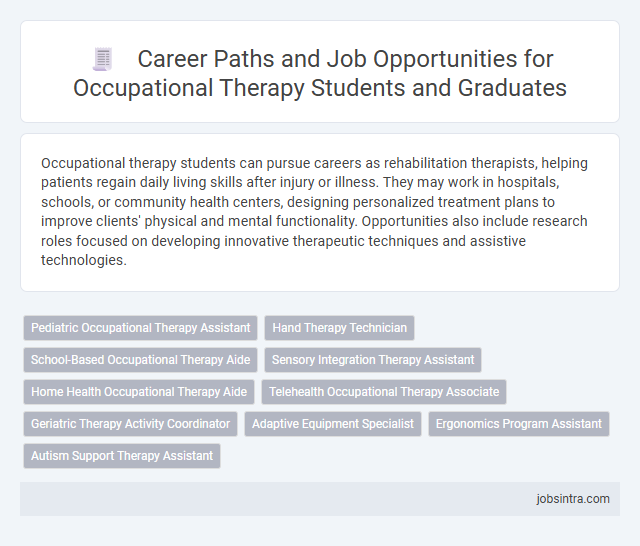 Career Paths and Job Opportunities for Occupational Therapy Students and Graduates