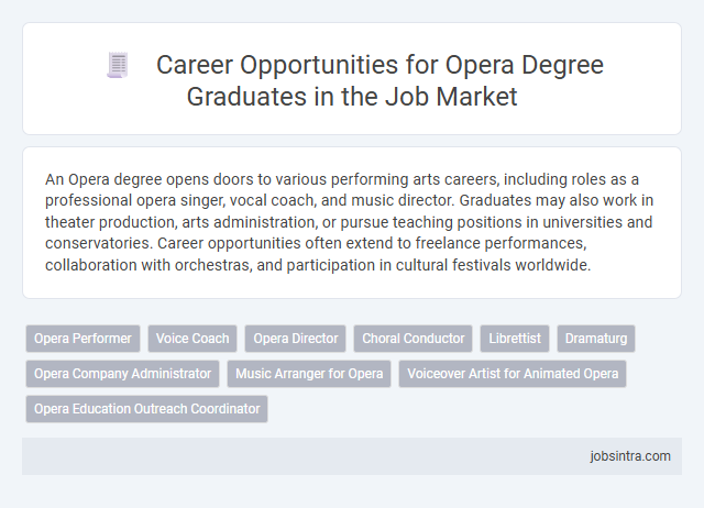 Career Opportunities for Opera Degree Graduates in the Job Market