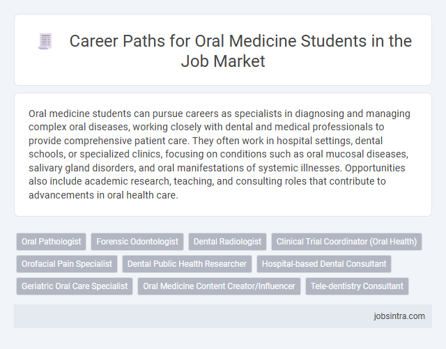 Career Paths for Oral Medicine Students in the Job Market