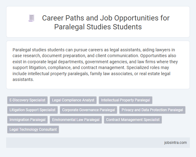 Career Paths and Job Opportunities for Paralegal Studies Students