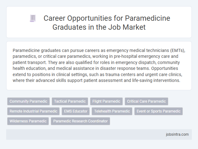 Career Opportunities for Paramedicine Graduates in the Job Market