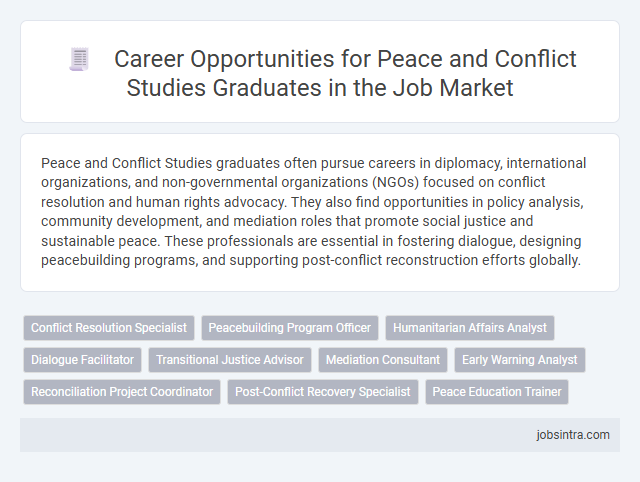 Career Opportunities for Peace and Conflict Studies Graduates in the Job Market
