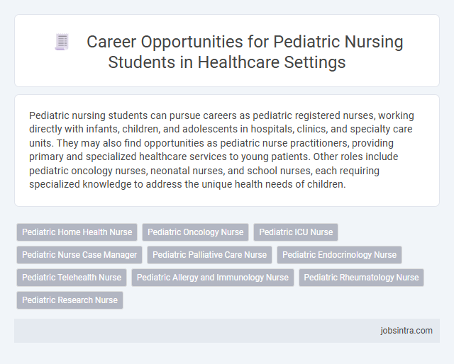 Career Opportunities for Pediatric Nursing Students in Healthcare Settings