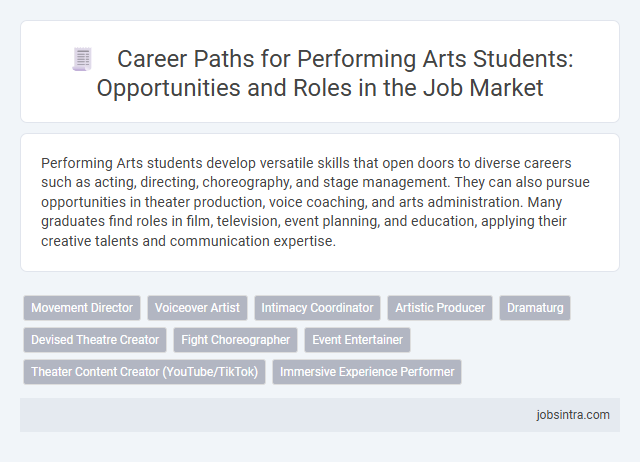 Career Paths for Performing Arts Students: Opportunities and Roles in the Job Market