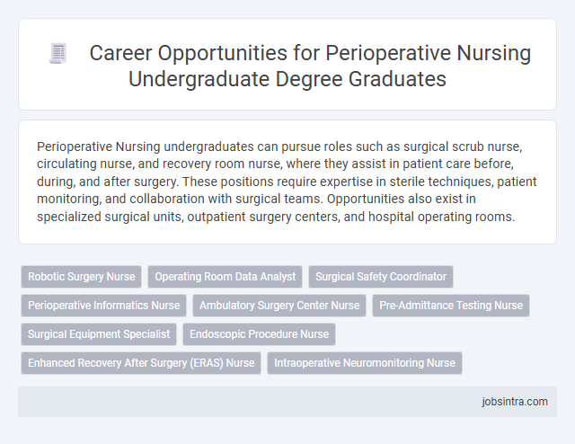Career Opportunities for Perioperative Nursing Undergraduate Degree Graduates