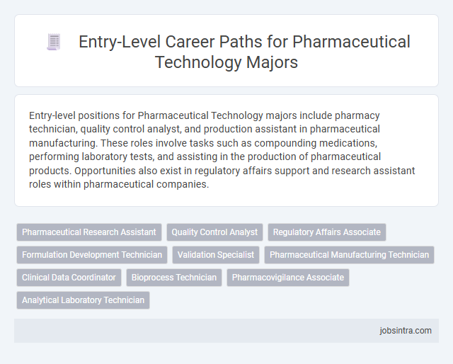 Entry-Level Career Paths for Pharmaceutical Technology Majors