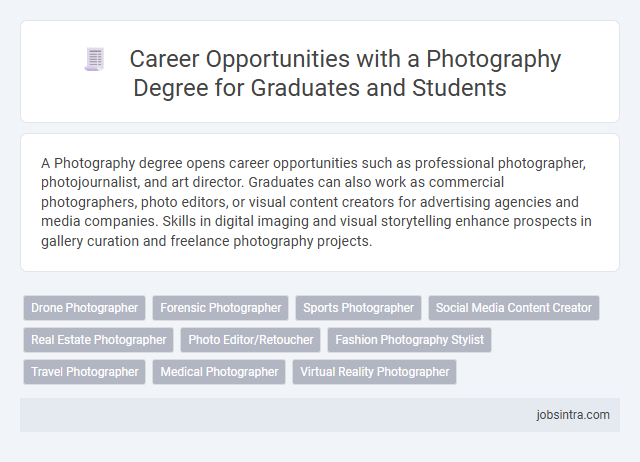 Career Opportunities with a Photography Degree for Graduates and Students