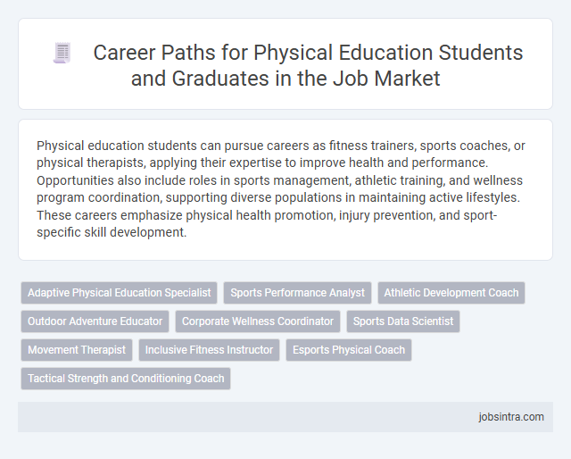 Career Paths for Physical Education Students and Graduates in the Job Market