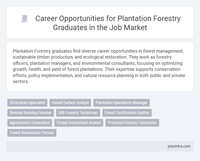 Career Opportunities for Plantation Forestry Graduates in the Job Market