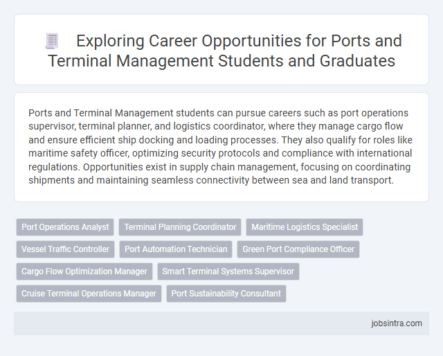 Exploring Career Opportunities for Ports and Terminal Management Students and Graduates
