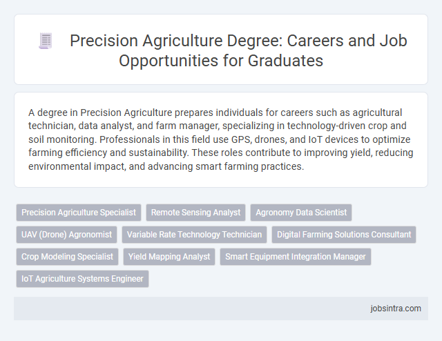 Precision Agriculture Degree: Careers and Job Opportunities for Graduates