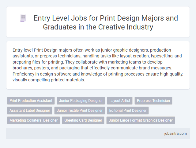 Entry Level Jobs for Print Design Majors and Graduates in the Creative Industry