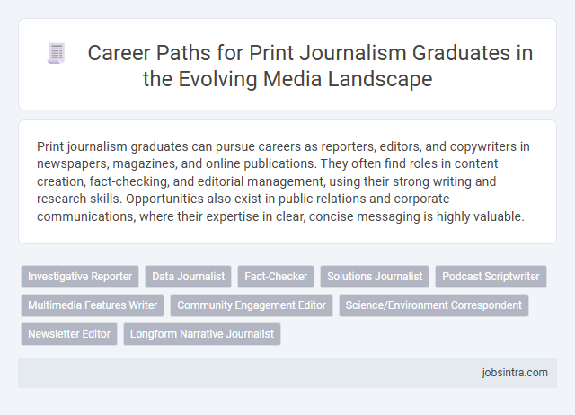Career Paths for Print Journalism Graduates in the Evolving Media Landscape