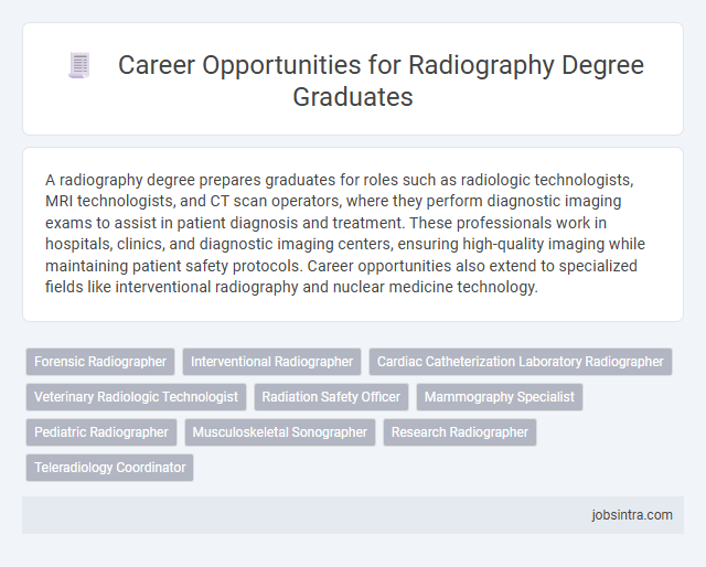 Career Opportunities for Radiography Degree Graduates