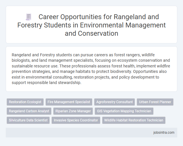 Career Opportunities for Rangeland and Forestry Students in Environmental Management and Conservation