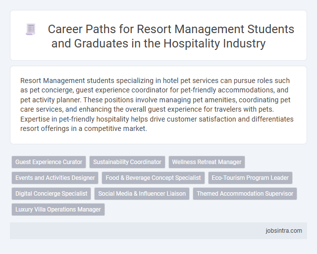 Career Paths for Resort Management Students and Graduates in the Hospitality Industry