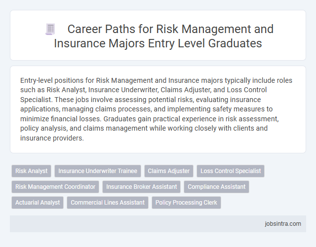 Career Paths for Risk Management and Insurance Majors Entry Level Graduates