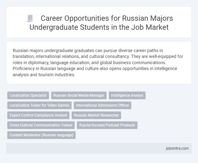 Career Opportunities for Russian Majors Undergraduate Students in the Job Market