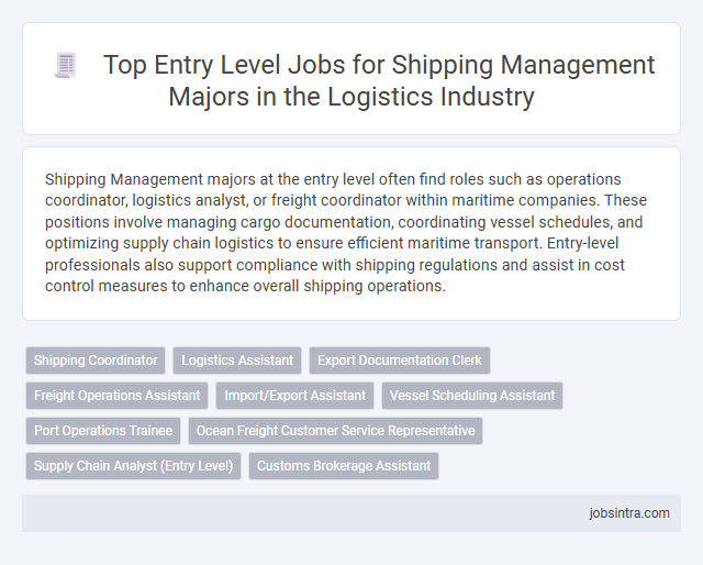 Top Entry Level Jobs for Shipping Management Majors in the Logistics Industry