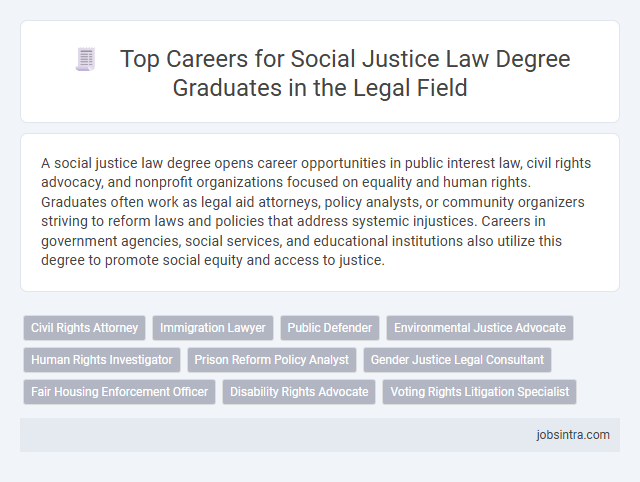Top Careers for Social Justice Law Degree Graduates in the Legal Field