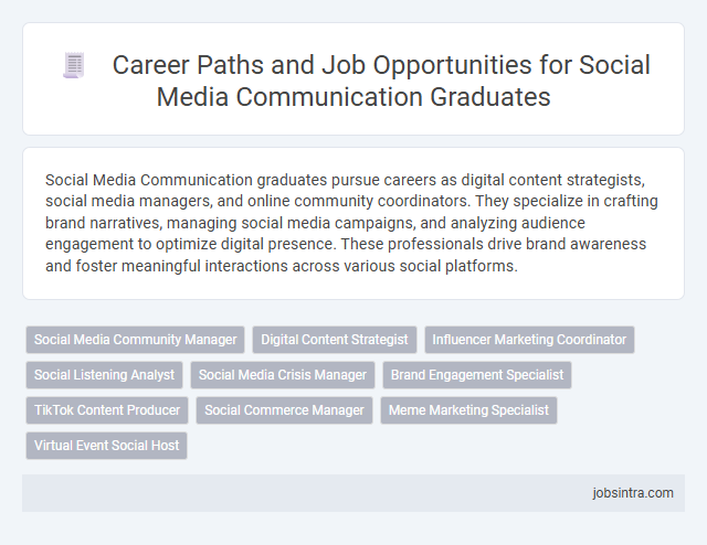Career Paths and Job Opportunities for Social Media Communication Graduates