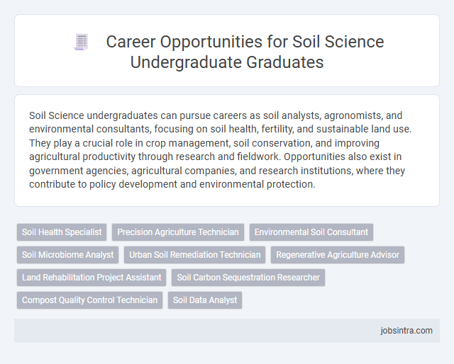 Career Opportunities for Soil Science Undergraduate Graduates