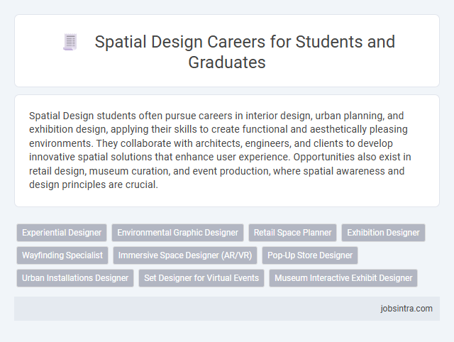 Spatial Design Careers for Students and Graduates