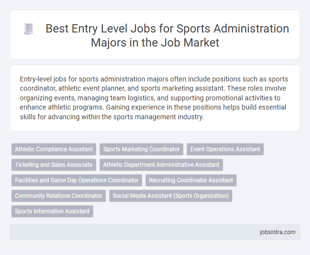 Best Entry Level Jobs for Sports Administration Majors in the Job Market